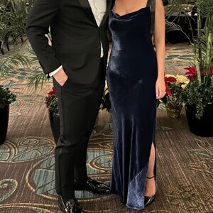 REFORMATION Nya Dress - Danube Blue - tailored size